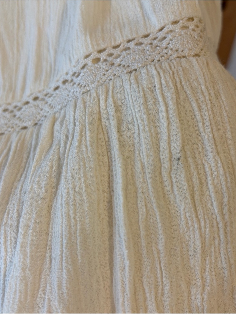 Vtg Polo RALPH LAUREN JEANS CO Skirt Midi Ivory Boho 90s Country L Cottage - Picture 4 of 12